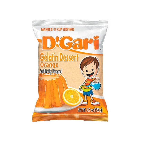 D'GARI GELATIN ORANGE NARANJA 4.2oz
